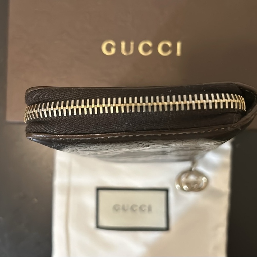 Gucci Brown Leather Wallet - Picture 8 of 11